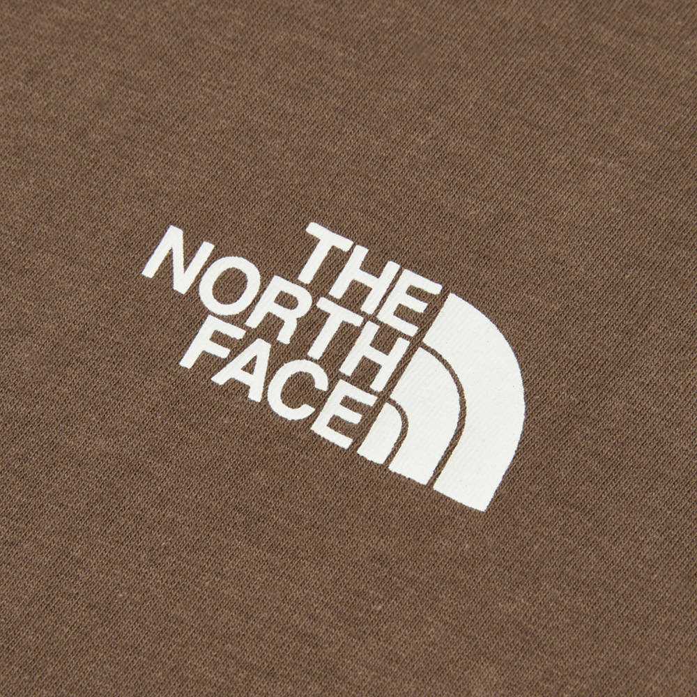 The North Face北面男款棕色概念性印花短袖T恤｜8E9F1OI