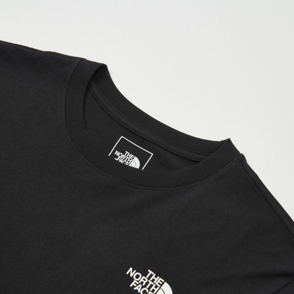 The North Face北面男款黑色概念性印花短袖T恤｜8E9FJK3