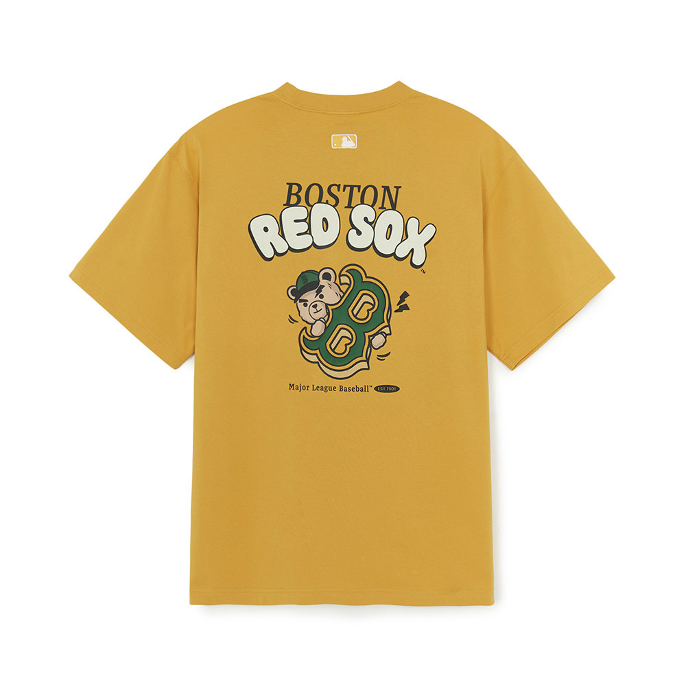 MLB 短袖T恤 Mega Bear系列 波士頓紅襪隊 (3ATSE0154-43YEL)