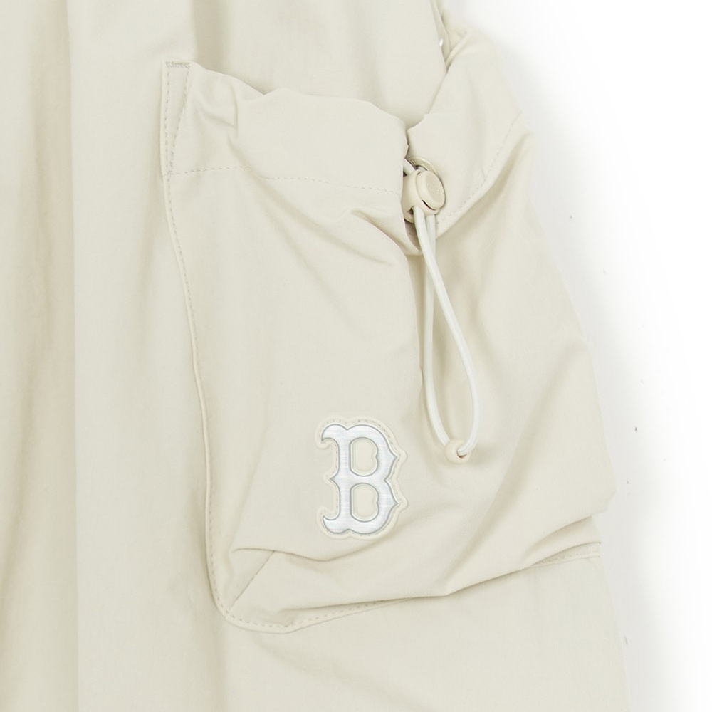 MLB 抗UV 泡泡裙 燈籠裙 口袋短裙 波士頓紅襪隊 (3FSKB0154-43CRD)