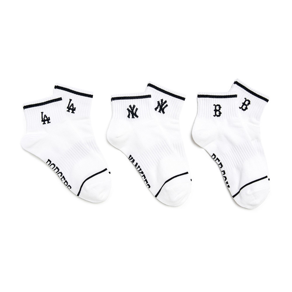 MLB 中筒襪三入組 道奇 紅襪 洋基隊 (3ASOLS25N-00WHS)