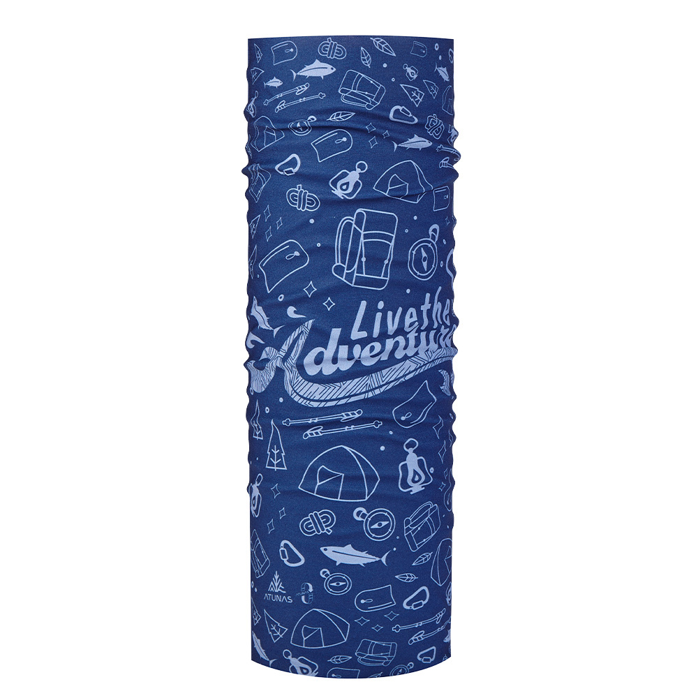 循環COOLMAX抗菌頭巾(A1ACGZ09NC深藍/登山/單車/防曬/通勤/台灣製)