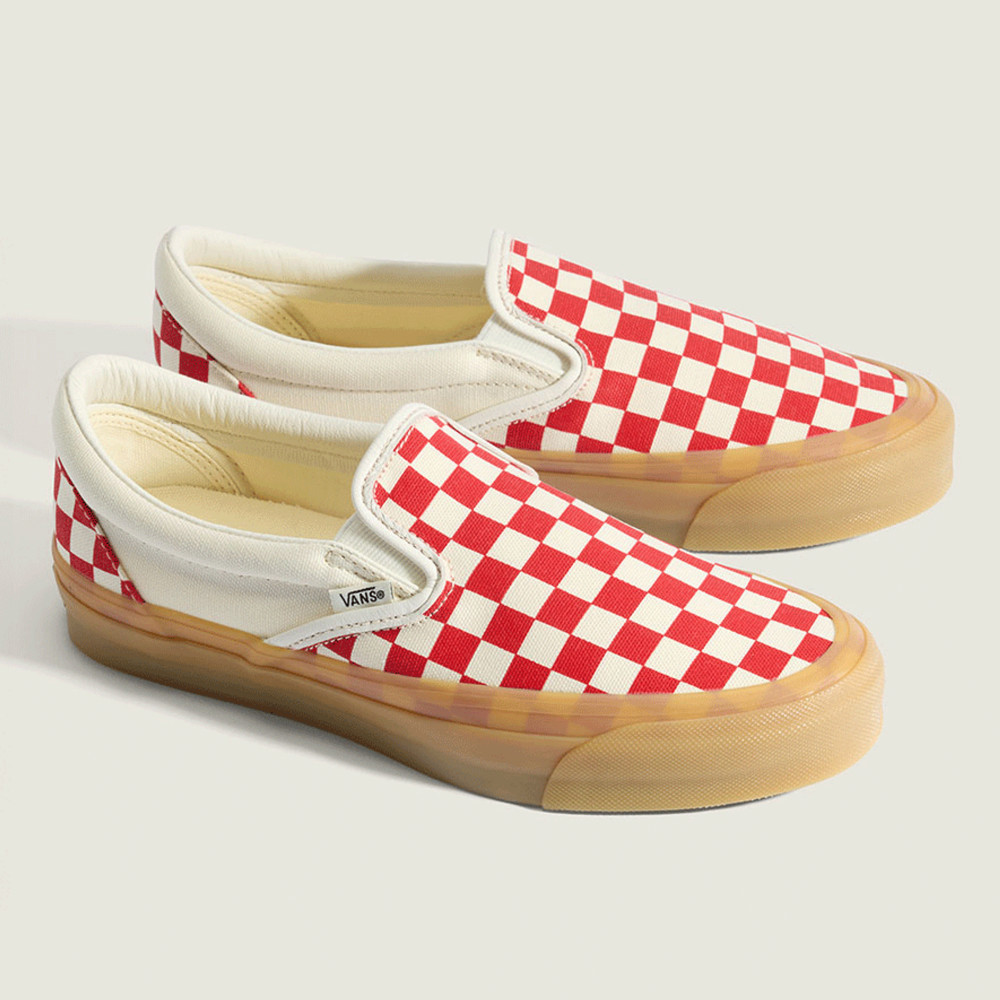 Premium LX Classic Slip-On 98 紅色棋盤格滑板鞋