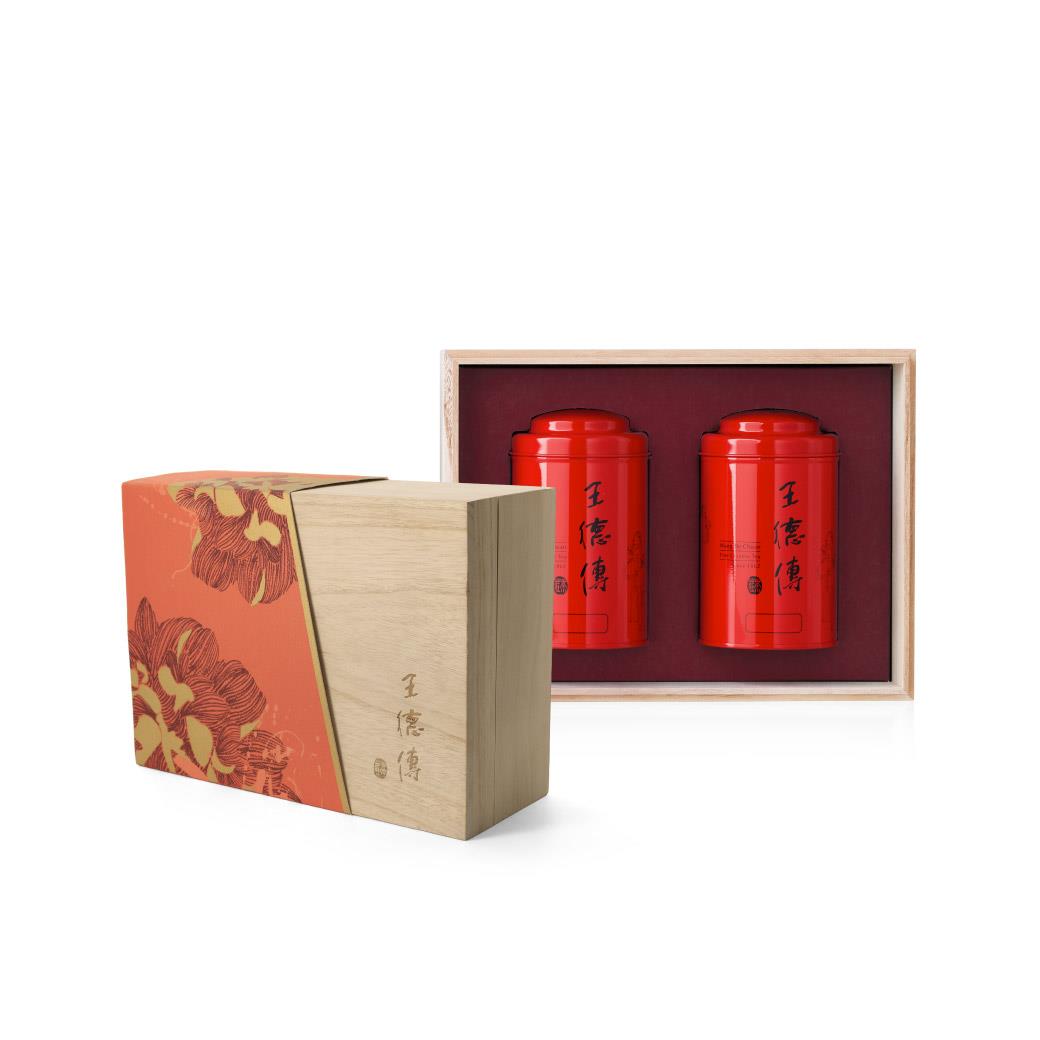 【中秋雲月合茗 | 茗茗禮盒】大禹嶺高山烏龍150g+梨山高山烏龍150g(梧桐木盒)-王德傳