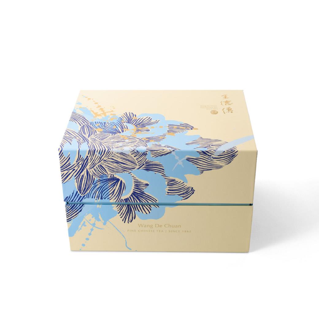 【雲月合茗 | 茗悅雙層禮盒】金萱烏龍120g+迎香安尚烏龍120g+古樹紅茶小團鬆點8片-王德傳