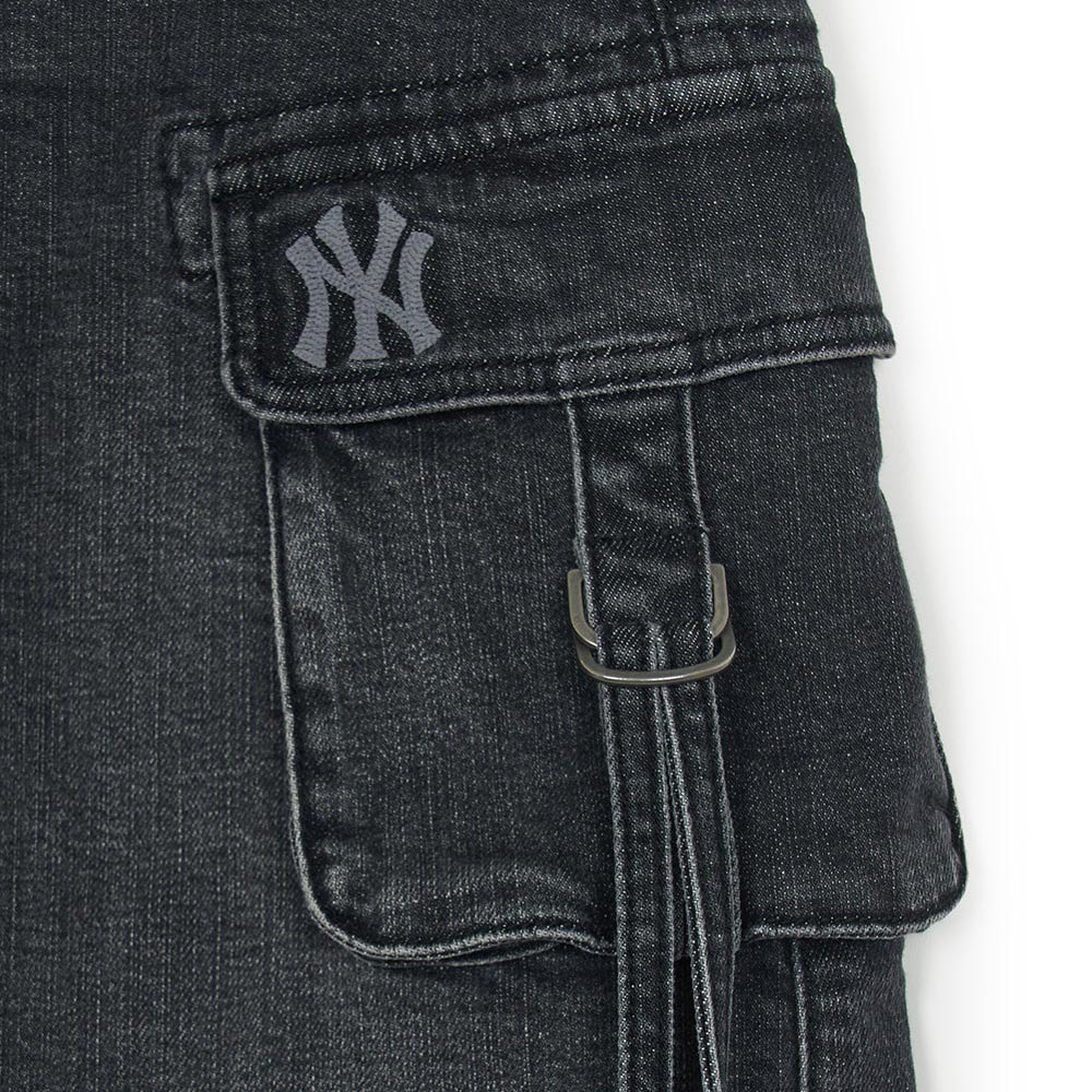 MLB 女版牛仔丹寧短裙  紐約洋基隊 (3FDSB0254-50BKS)