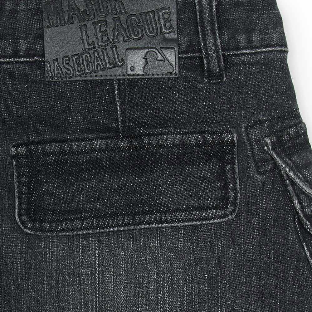 MLB 女版牛仔丹寧短裙  紐約洋基隊 (3FDSB0254-50BKS)