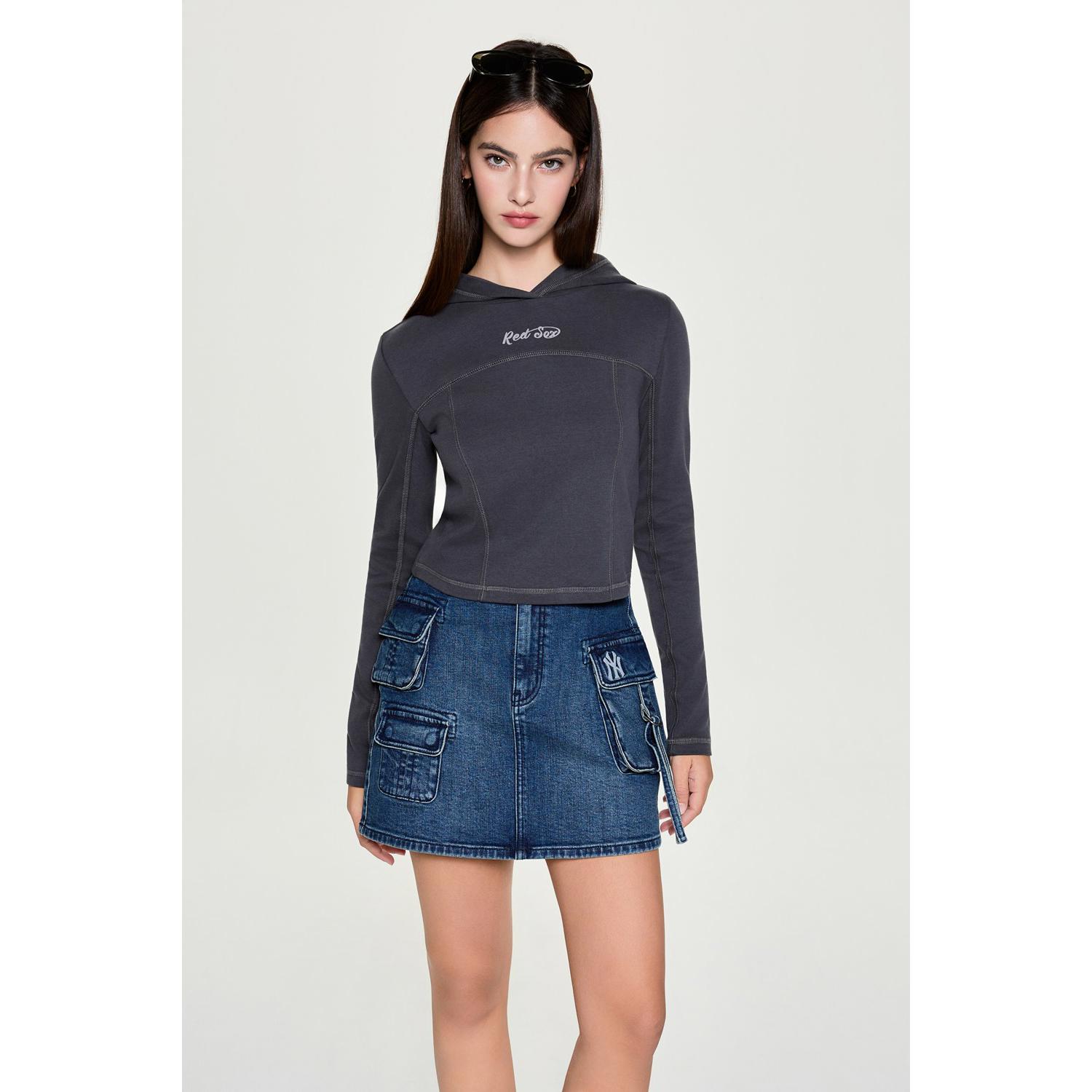 MLB 女版牛仔丹寧短裙  紐約洋基隊 (3FDSB0254-50INS)