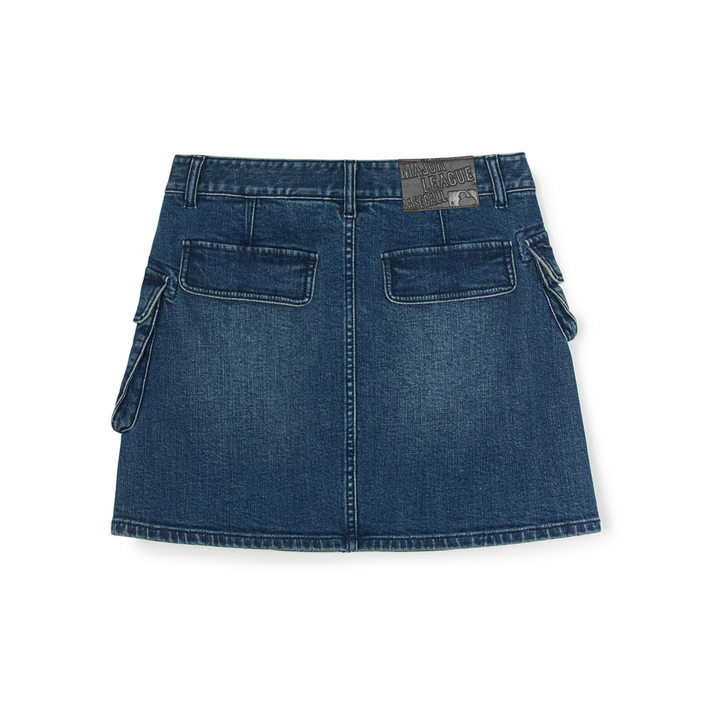 MLB 女版牛仔丹寧短裙  紐約洋基隊 (3FDSB0254-50INS)