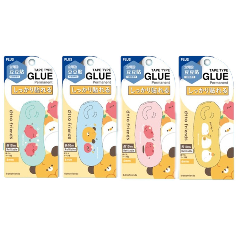 (限量)PLUS x dtto friends 豆豆貼(6mm)-跳舞/狗狗與腸太郎/跑步/好鴨滾滾