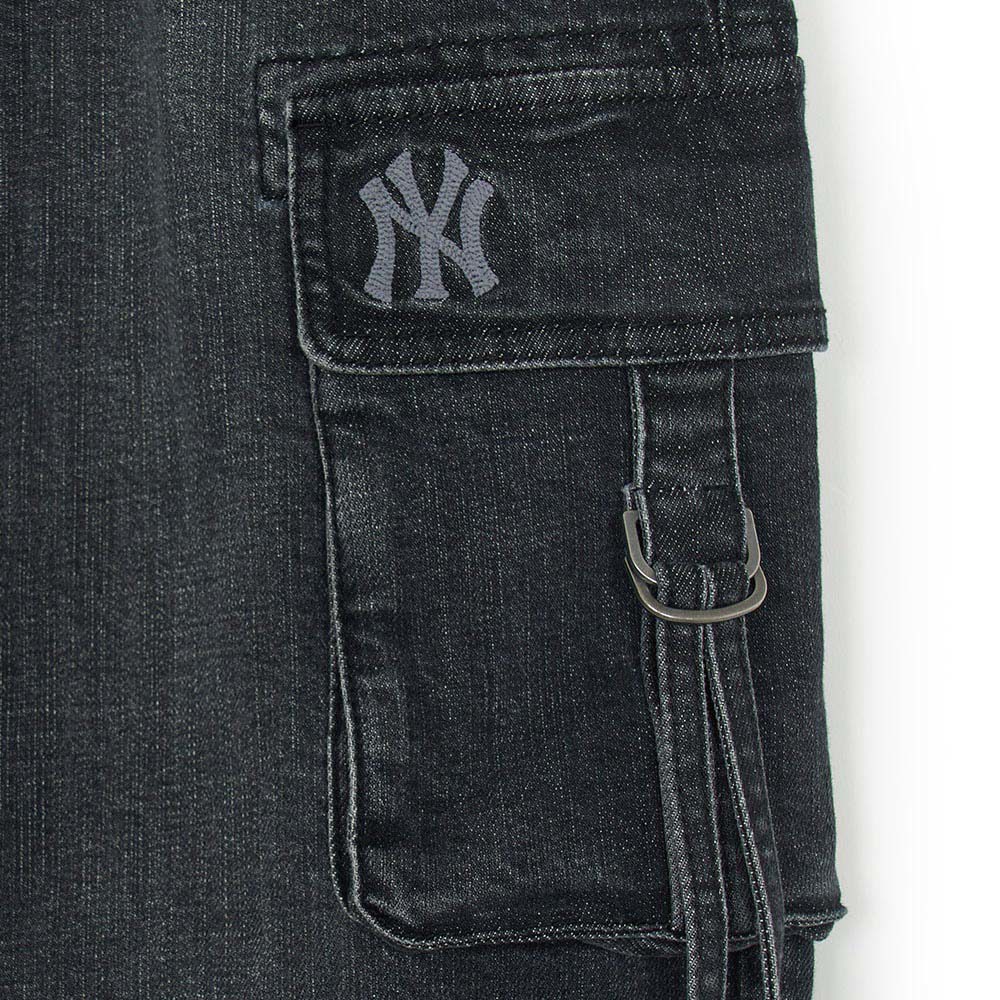 MLB 女版牛仔丹寧長裙  紐約洋基隊 (3FDSB0554-50BKS)