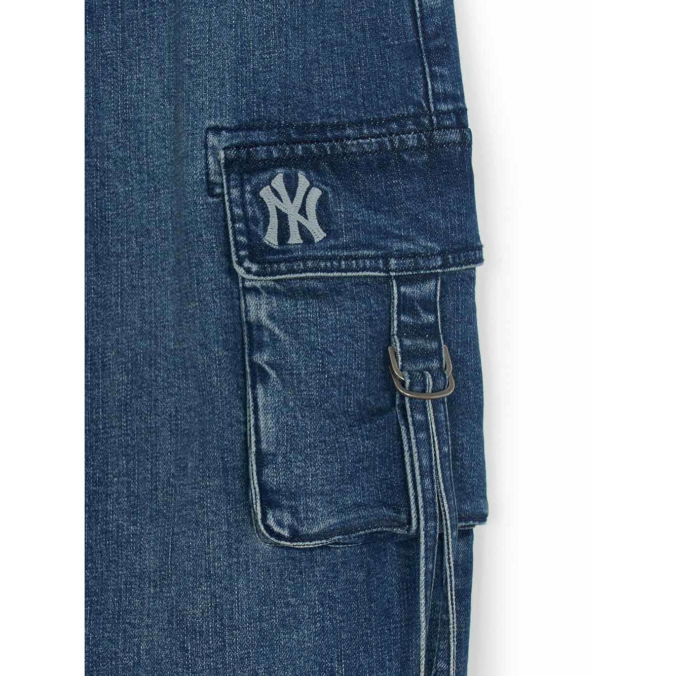 MLB 女版牛仔丹寧長裙  紐約洋基隊 (3FDSB0554-50INS)