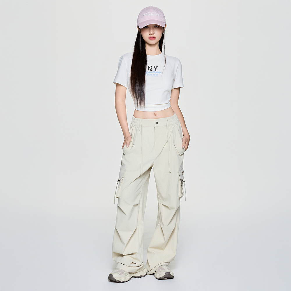 MLB 女版工裝褲 休閒長褲 Varsity系列 波士頓紅襪隊 (3FWPV0154-43SAL)