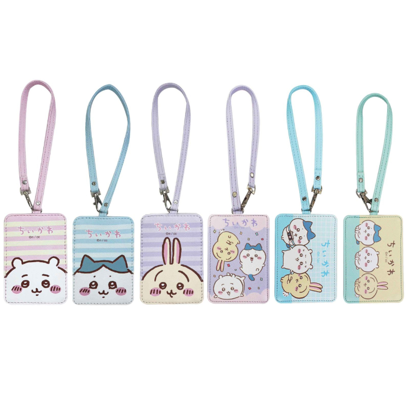 吉伊卡哇 斜紋證件套-吉伊卡哇/小八貓/烏薩奇/三人藍/三人紫/三人綠