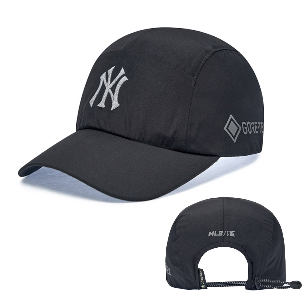 MLB GORE-TEX防水可調式軟頂 五分割帽 跑步帽 露營帽 紐約洋基隊 (3ACPB915N-50BKS)