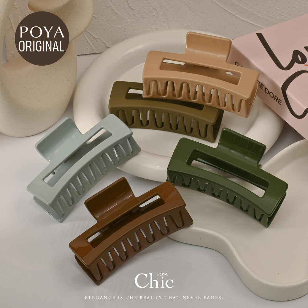 POYA CHIC氣質方形怪手夾-10cm-多款任選