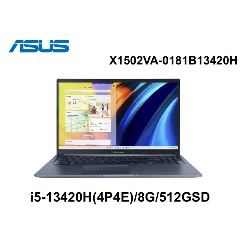 ASUS華碩 X1502VA-0181B13420H 15.6吋效能筆電-午夜藍 (i5-13420H/8G/512GSSD)