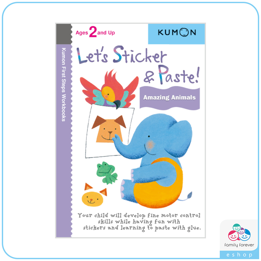 KUMON  Let's Sticker and Paste! Amazing Animals! 一起貼紙拼貼吧!奇妙動物