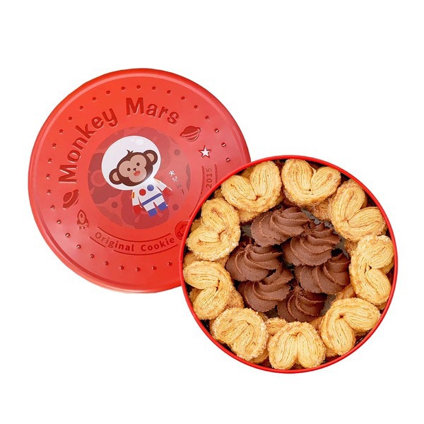 【火星猴子】原味蝴蝶酥+巧克力曲奇綜合禮盒-廠商直送