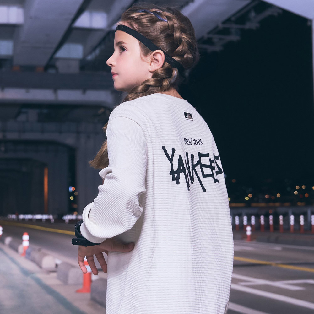 MLB KIDS 長袖T恤 童裝 紐約洋基隊 (7ATSB0554-50CRS)