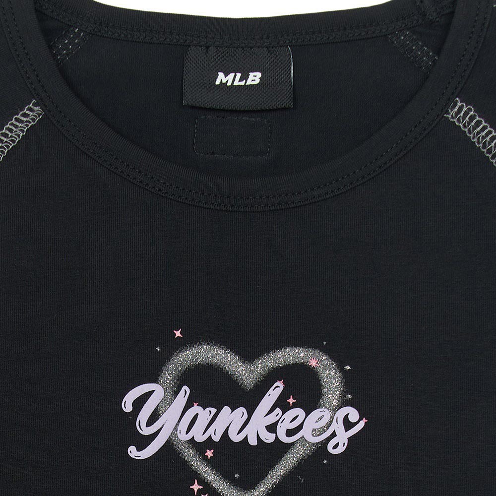 MLB KIDS 長袖T恤 童裝 Heart系列 紐約洋基隊 (7FTSH0154-50BKS)