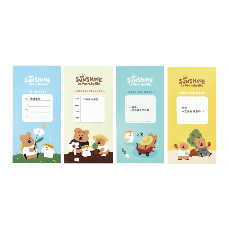 呆萌町 便條本-待辦事項/一週記事/空白/方格