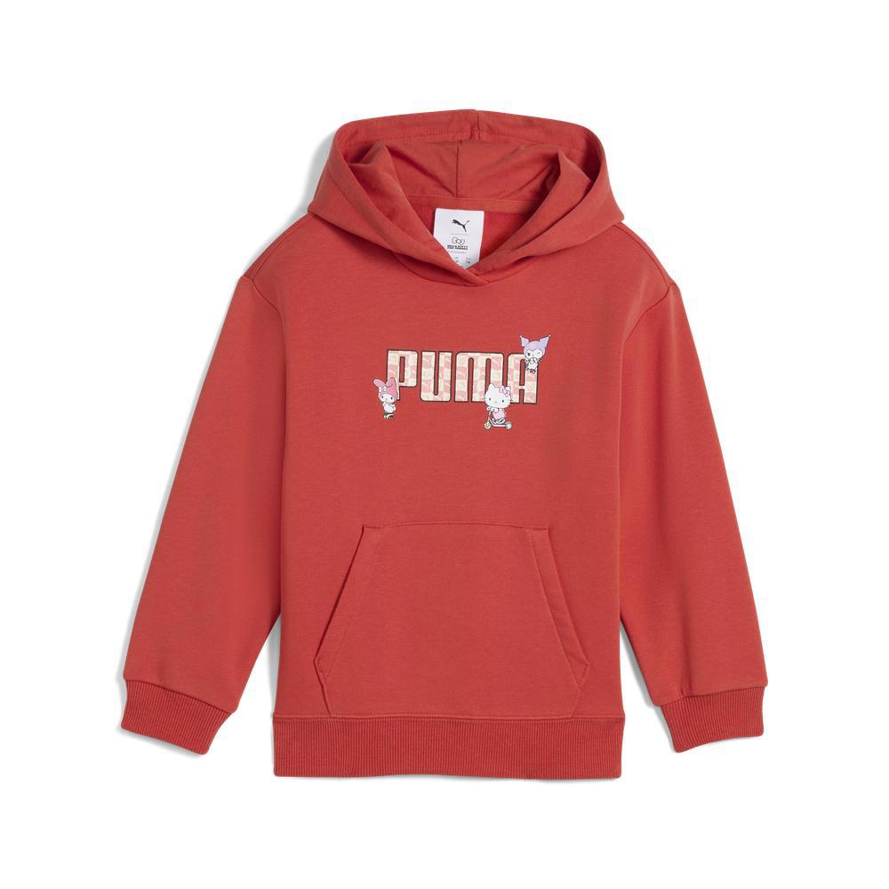 PUMA 基本系列Hello Kitty寬鬆長厚連帽T恤 孩童