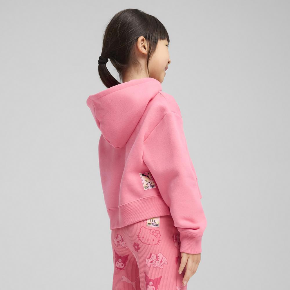 PUMA 基本系列Hello Kitty寬鬆長厚連帽T恤 孩童