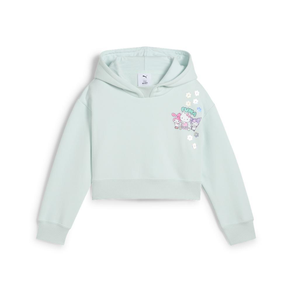 PUMA 基本系列Hello Kitty寬鬆長厚連帽T恤 孩童