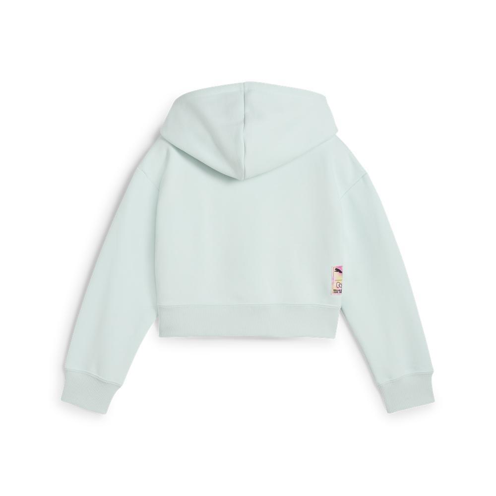 PUMA 基本系列Hello Kitty寬鬆長厚連帽T恤 孩童