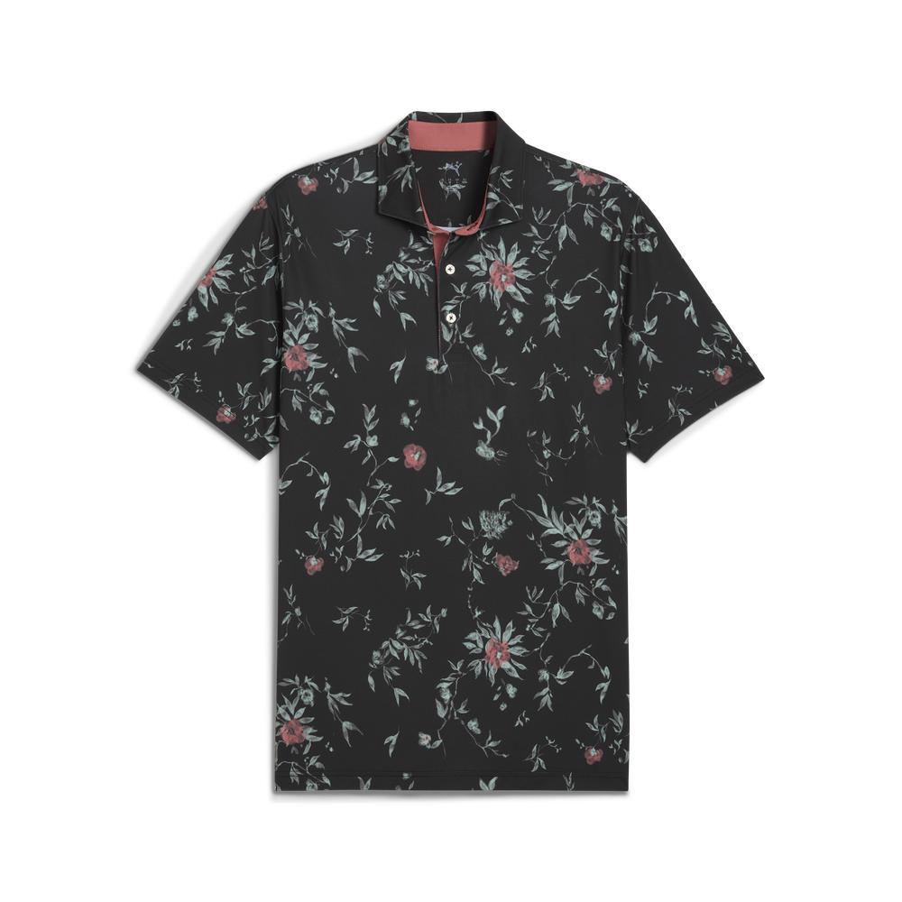 PUMA 高爾夫系列水樣花卉短袖Polo衫 男性