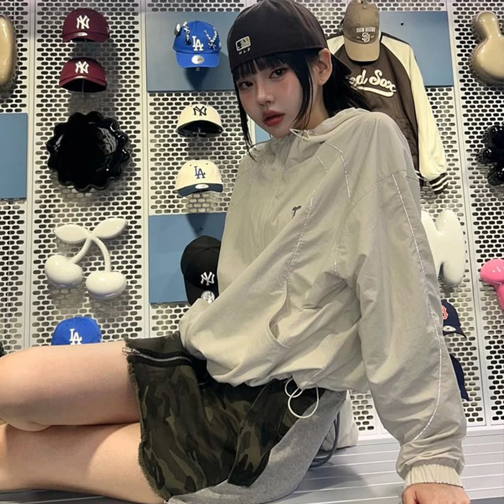 MLB 女版拉練外套 機能外套 防潑水 防風 波士頓紅襪隊 (3FWJB0454-43CRD)