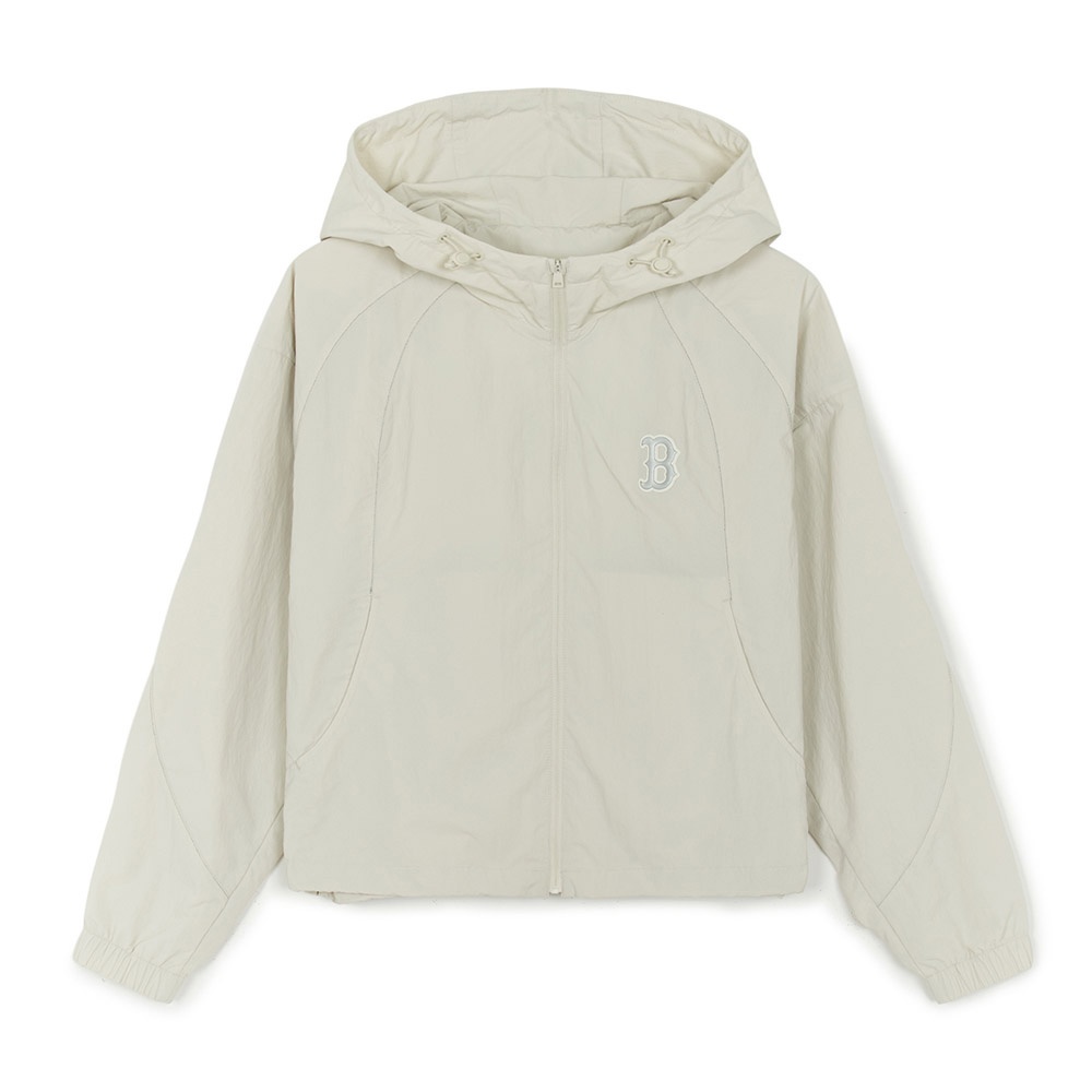 MLB 女版拉練外套 機能外套 防潑水 防風 波士頓紅襪隊 (3FWJB0454-43CRD)