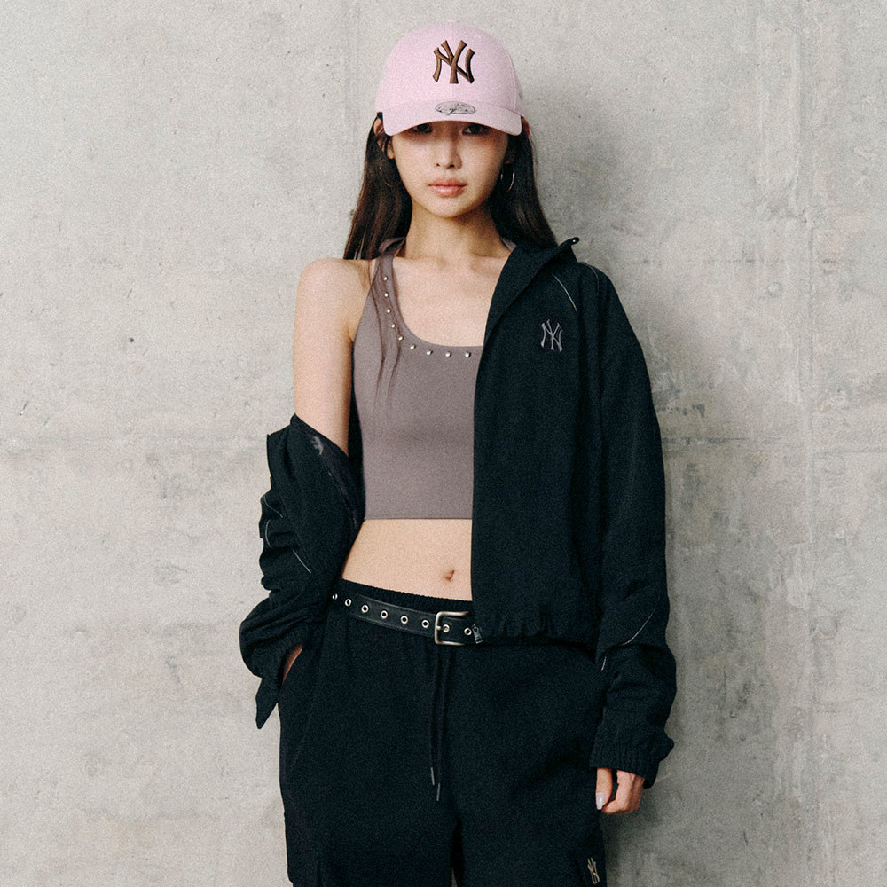 MLB 女版拉練外套 機能外套 防潑水 防風 紐約洋基隊 (3FWJB0454-50BKS)