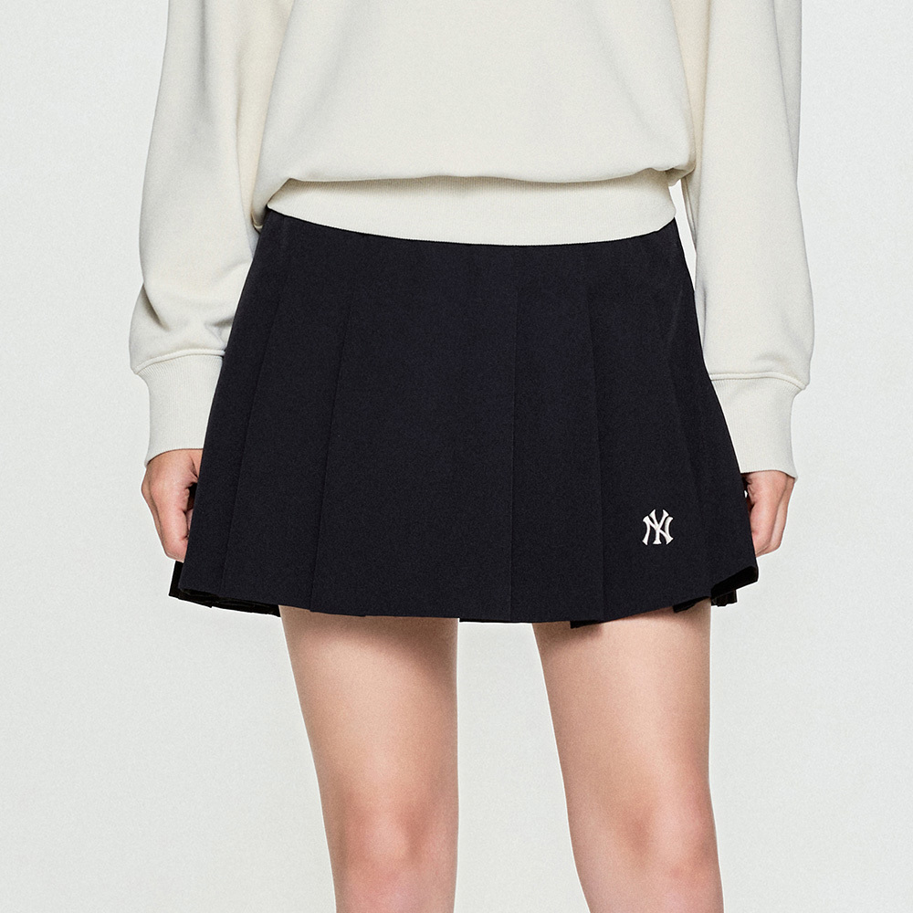 MLB Korea MLB 百褶短裙 Varsity系列 紐約洋基隊 (3FSKV0254-50BKS)｜运动
