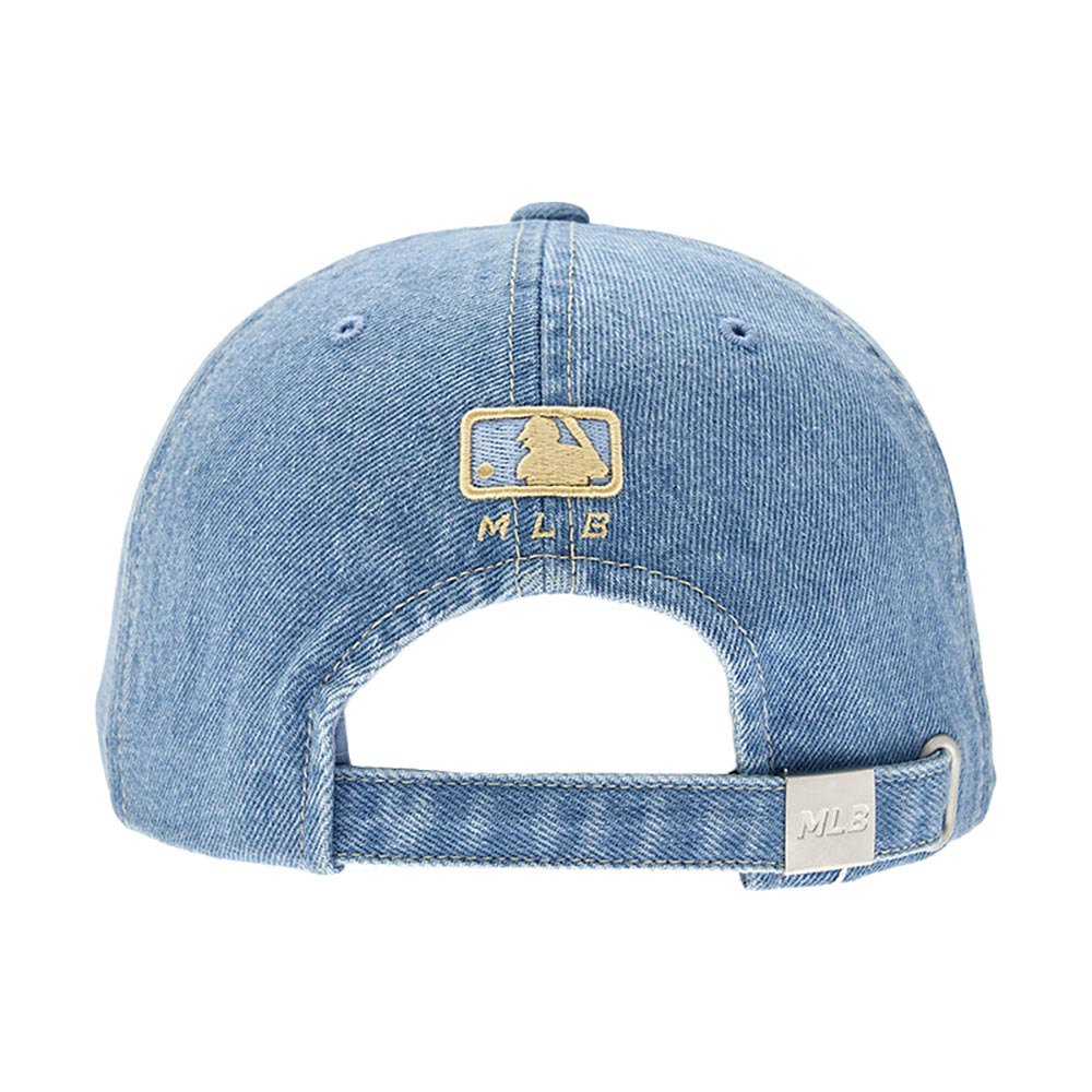 MLB 可調式牛仔丹寧軟頂棒球帽 紐約洋基隊 (3ACPB125N-50BGS)