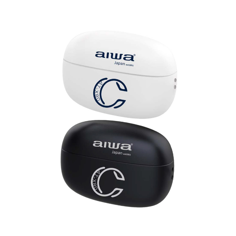 愛華AIWA 真無線藍牙耳機AT-X80C-黑/白