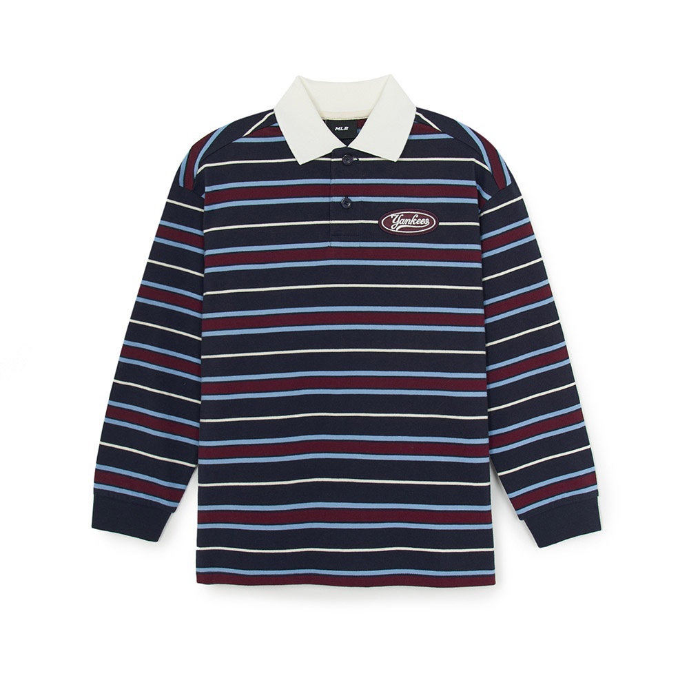 MLB KIDS 長袖Polo衫 童裝 紐約洋基隊 (7APQB0154-50NYD)