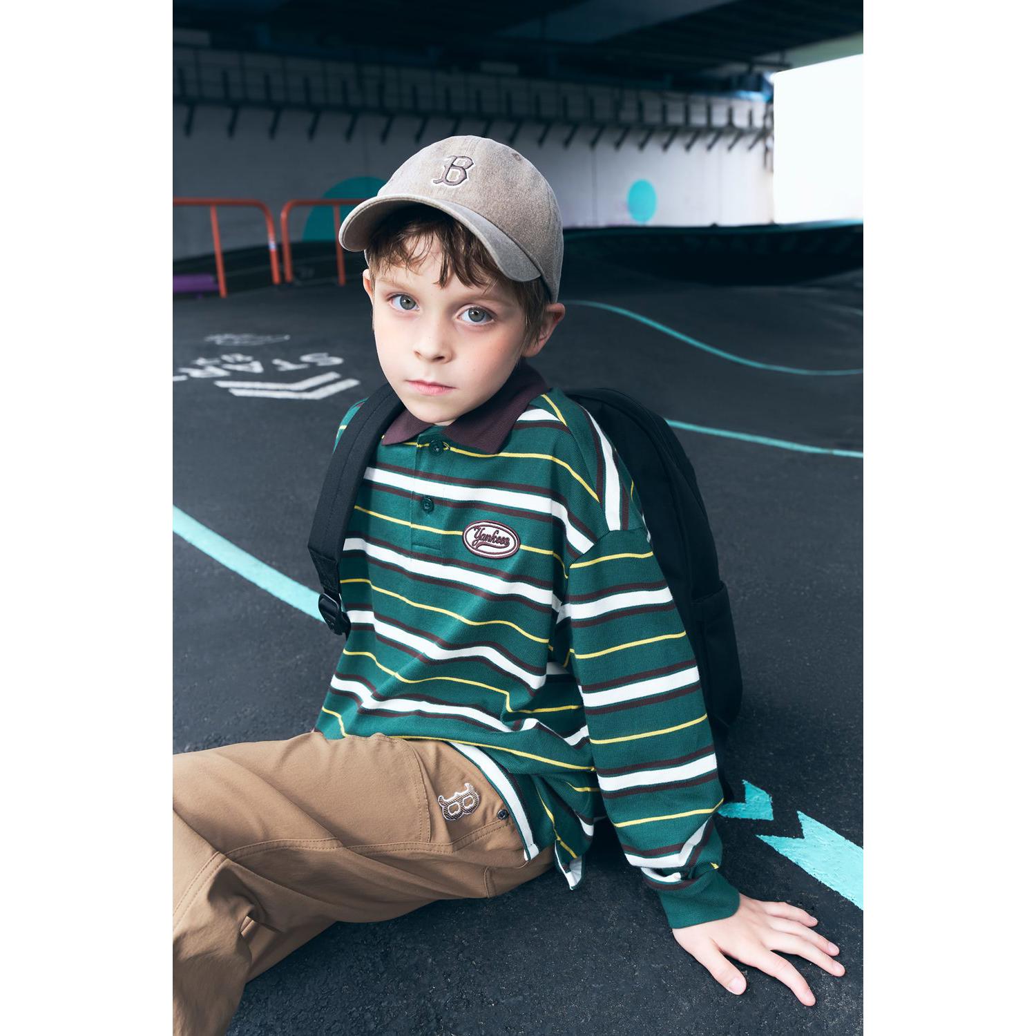 MLB KIDS 長袖Polo衫 童裝 紐約洋基隊 (7APQB0154-50PGS)