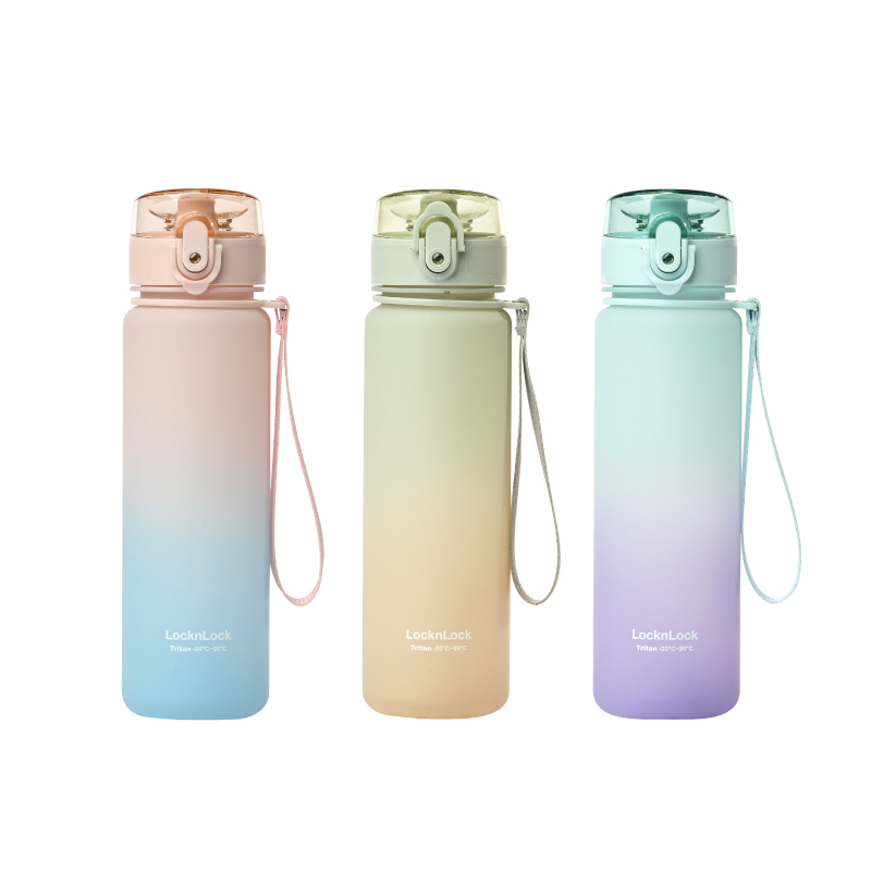 樂扣樂扣LocknLock 夢幻漸層Tritan水壺(580ml)-粉色繡球花/青綠小雛菊/藍紫風鈴草