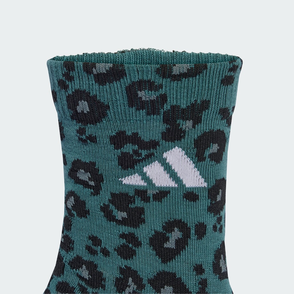 豹紋 中筒襪 3 雙入