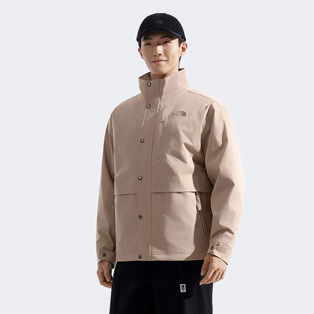 The North Face北面男款卡其色DryVent防水透氣三合一外套｜8DUCE26