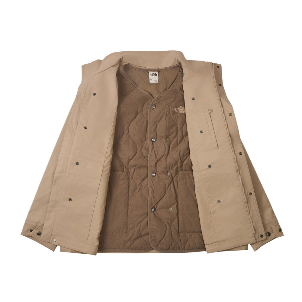 The North Face北面男款卡其色DryVent防水透氣三合一外套｜8DUCE26