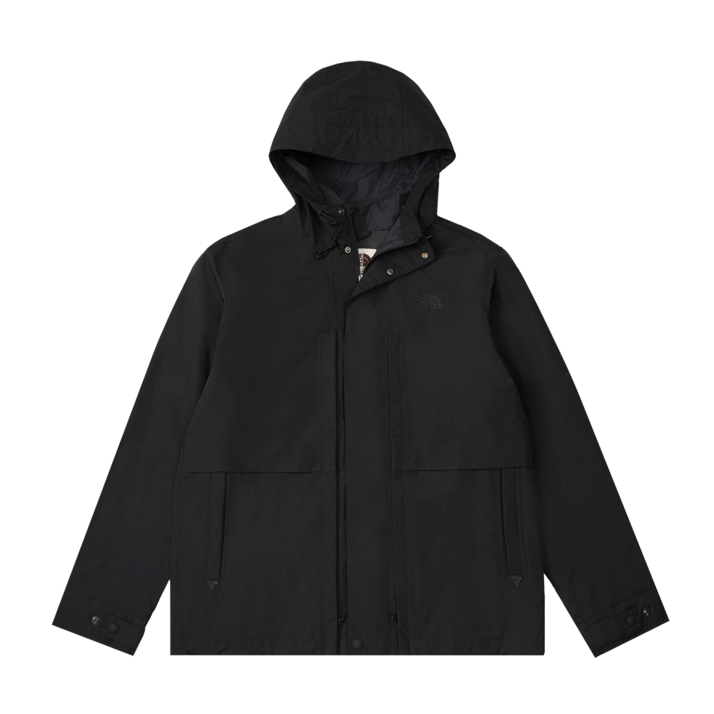 The North Face北面男款黑色DryVent防水透氣衝鋒衣｜8DXJJK3