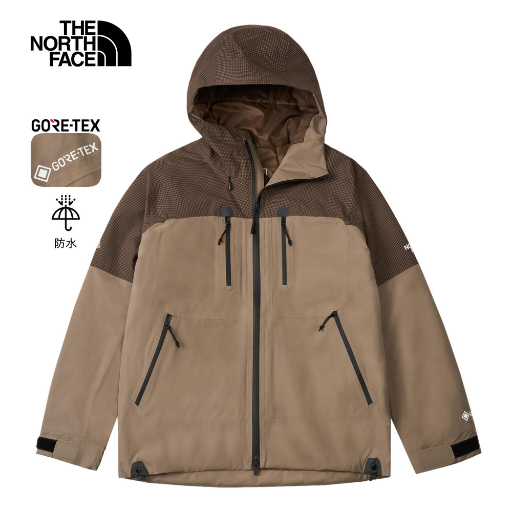 The North Face北面男款棕色Gore-Tex防水透氣鋪棉外套｜8ENBDHI