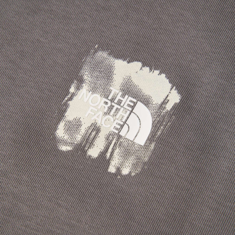 The North Face北面男女款灰色大尺寸品牌印花長袖大學T｜8F0M0UZ