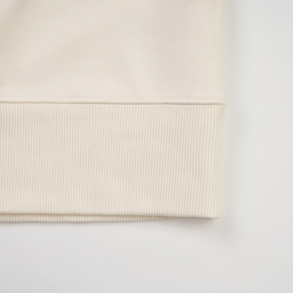 The North Face北面男女款米白色大尺寸品牌印花長袖大學T｜8F0MQLI