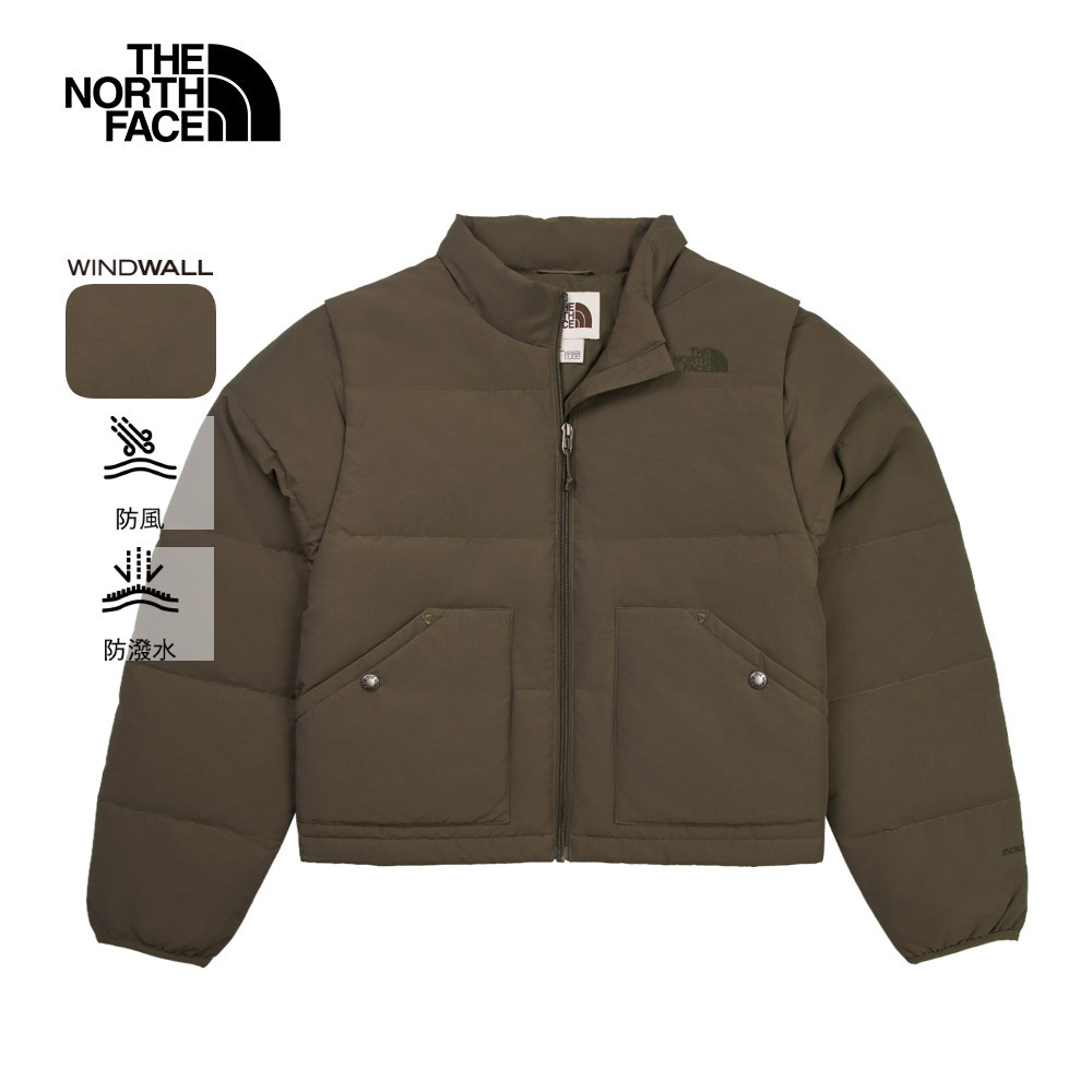 The North Face北面女款灰褐色DWR防潑水羽絨外套｜8DUK21L｜百勁官方商城