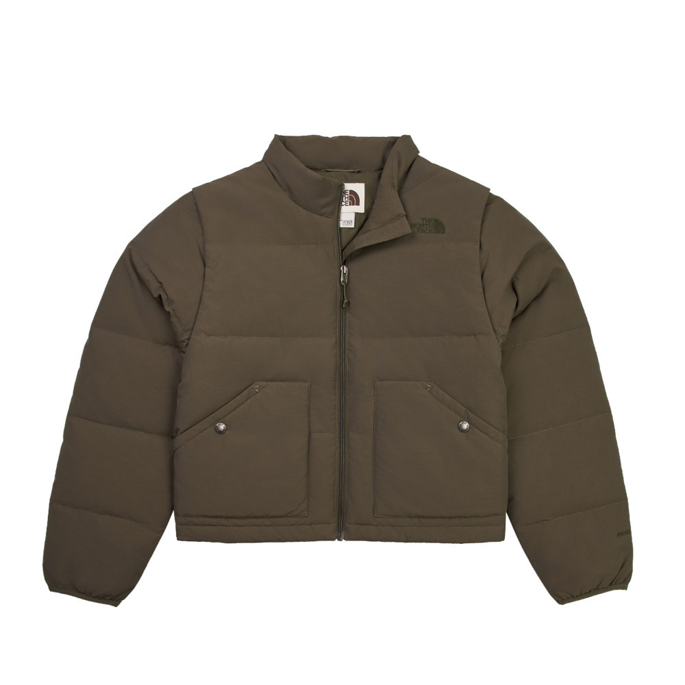 The North Face北面女款灰褐色DWR防潑水羽絨外套｜8DUK21L