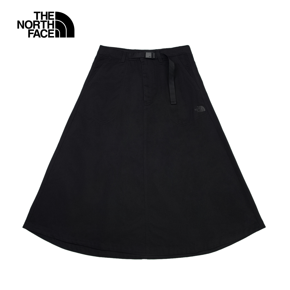 The North Face北面女款黑色純棉附腰帶短裙｜8DWYJK3｜純棉短裙－騰躍運動